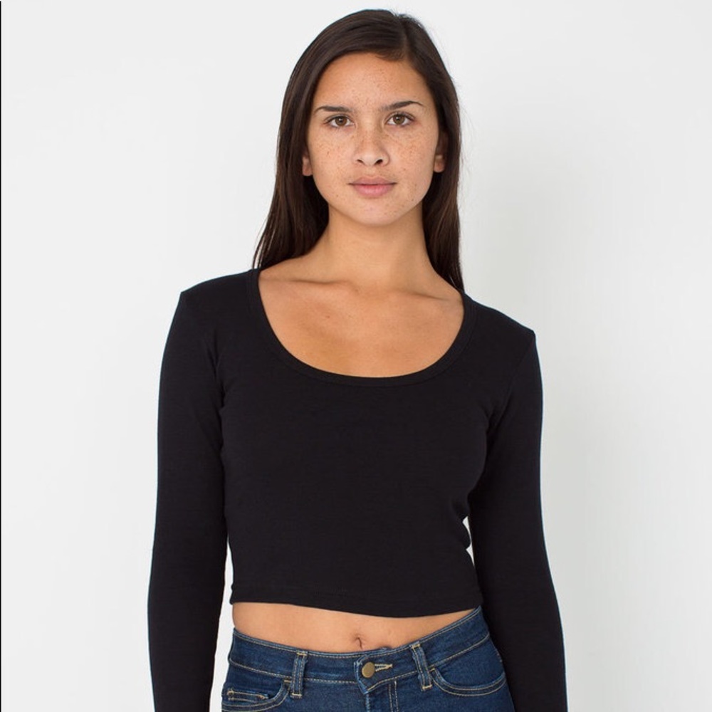 Black crop top American Apparel